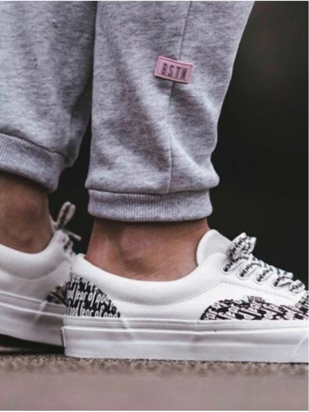 Vans Era X Fear Of God 95 Black White Canvas Shoes Size 4.5 Men's